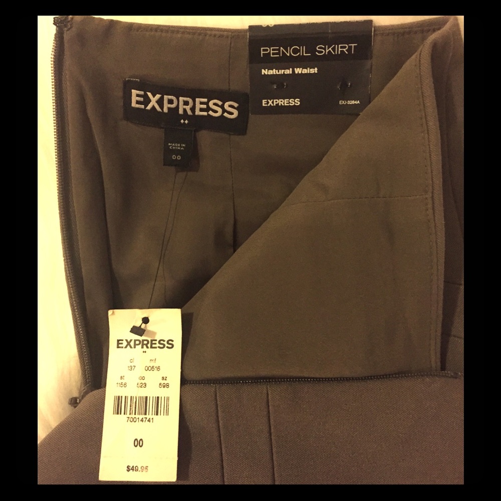 Express dark beige/gray pencil skirt